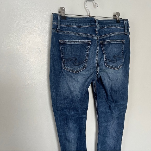 Silver Jeans Co. Elysa Capris Mid Rise Luxe Stretch Dark Wash XS Small 26 - Picture 4 of 8